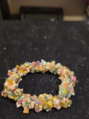 Source Unknown Multi-Color Beaded Chip Bracelet